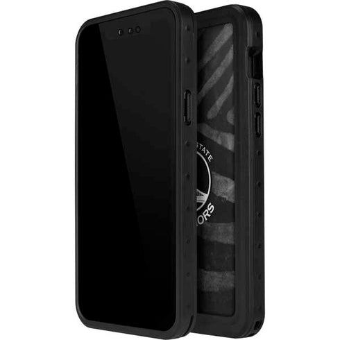 NBA Golden State Warriors Black Animal Print iPhone 15 Pro Waterproof Case